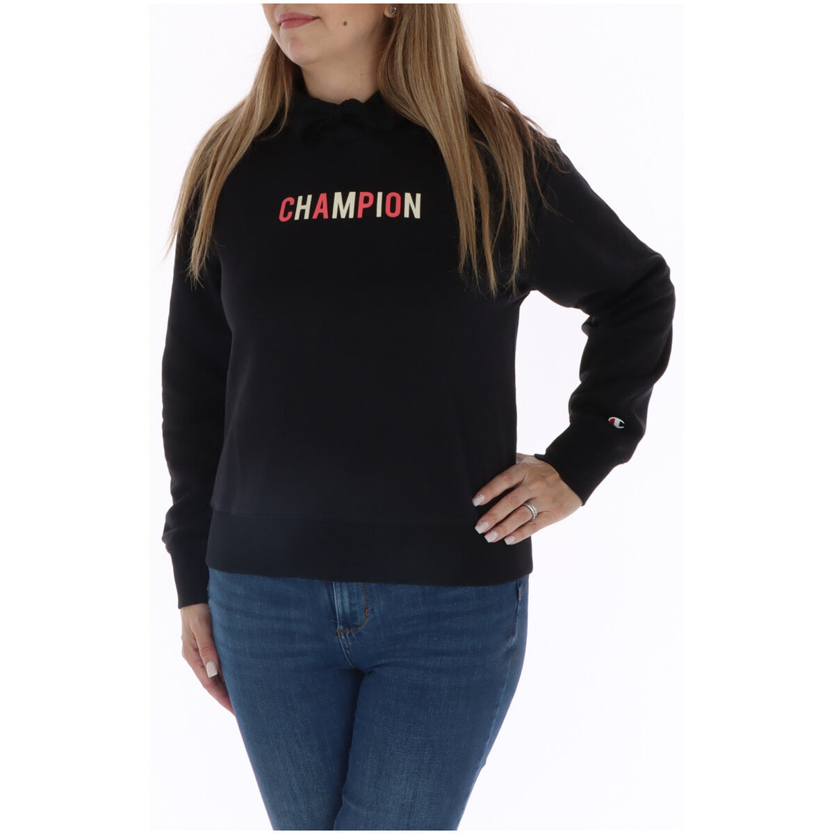 Champion — Beiger Damen-Hoodie — Ansicht 4