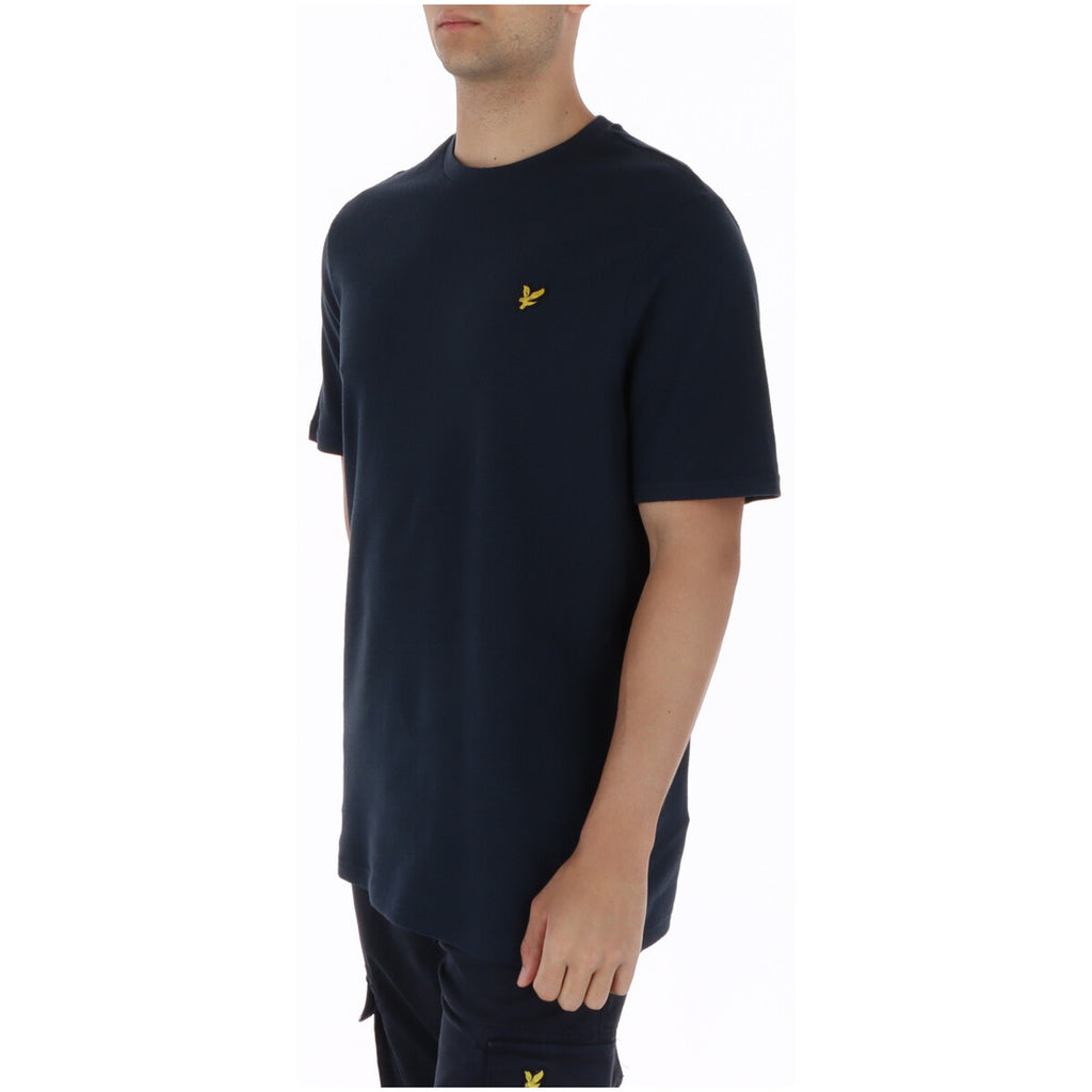 Lyle & Scott — T-shirt bleu en coton homme — vue 3