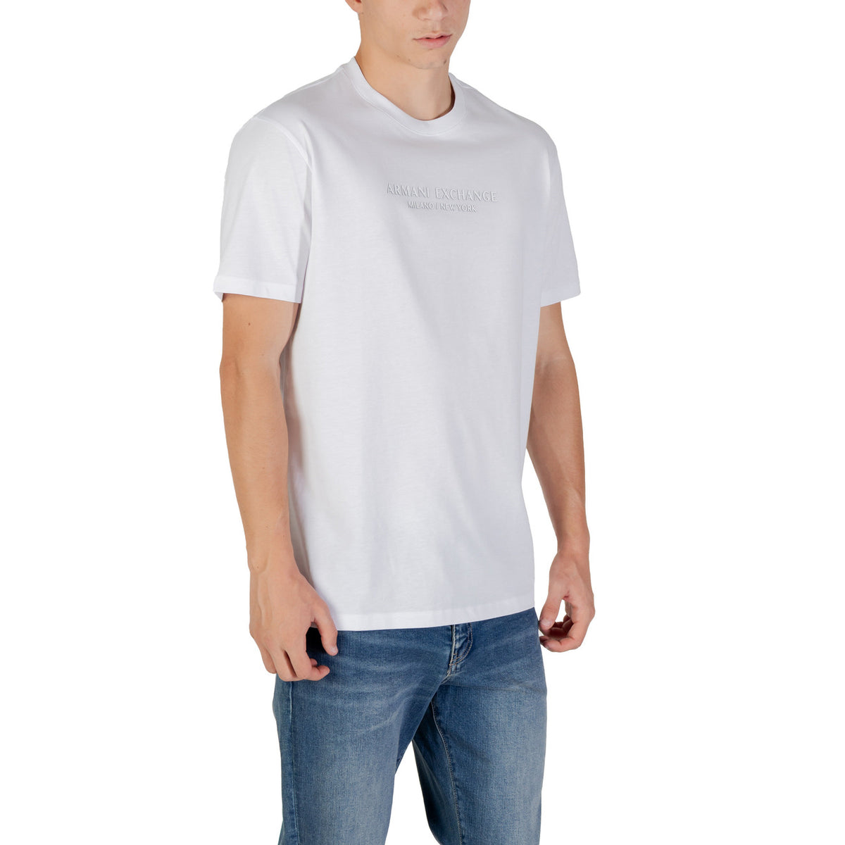 Armani Exchange — T-shirt XM001280 blanc homme — vue 3