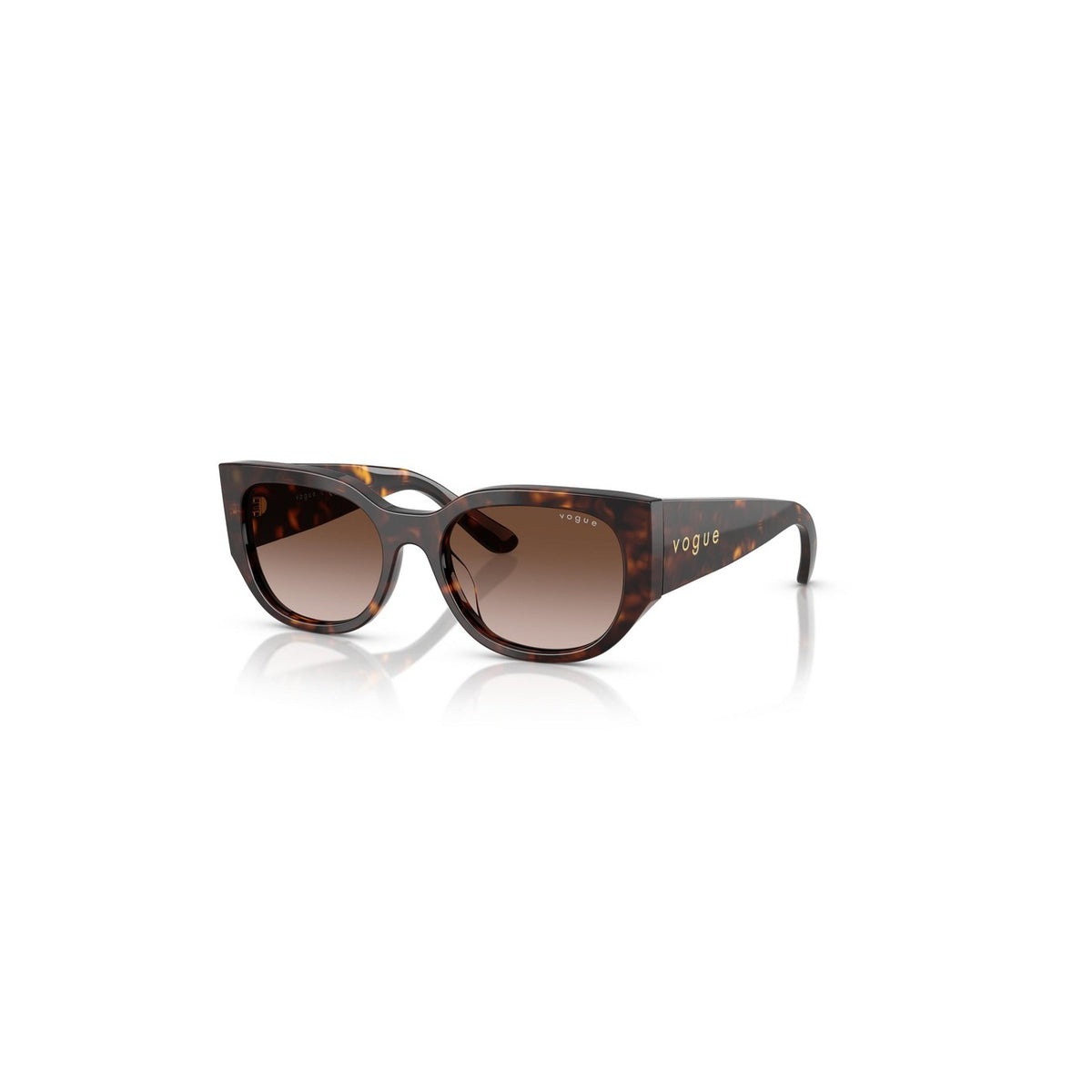 Vogue Eyewear — Women's 53mm Brown Acetate Geometric Sunglasses — view 2