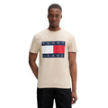 Tommy Jeans – Beiges T-Shirt mit Print aus Bio-Baumwolle für Herren