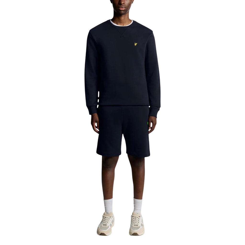 Lyle & Scott — Men's blue round-neck cotton sweatshirt — view 3