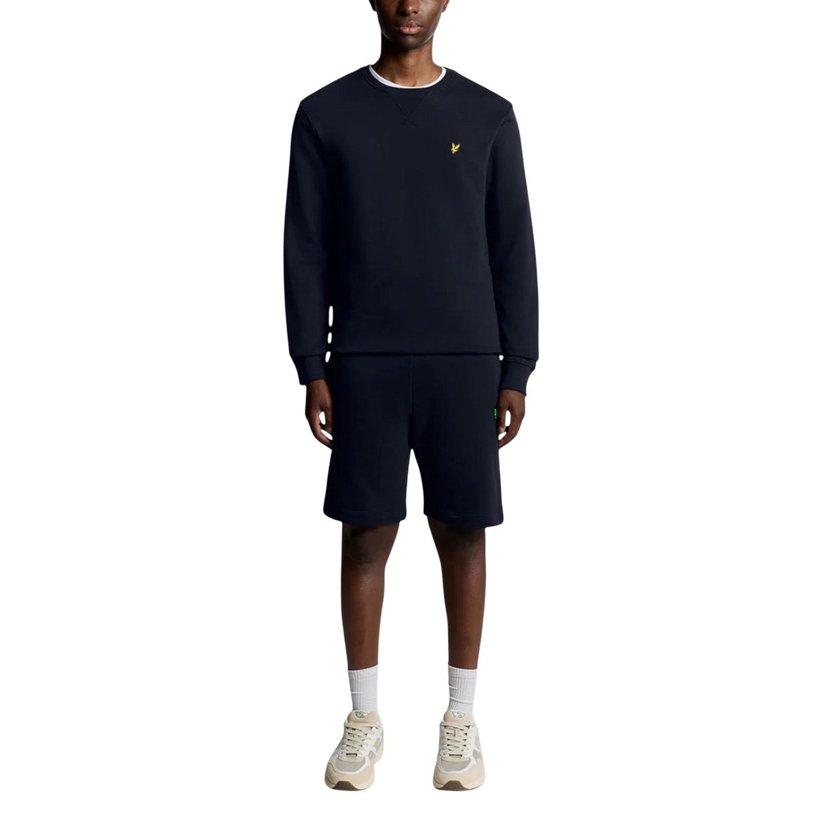 Lyle & Scott — Men's blue round-neck cotton sweatshirt — view 3