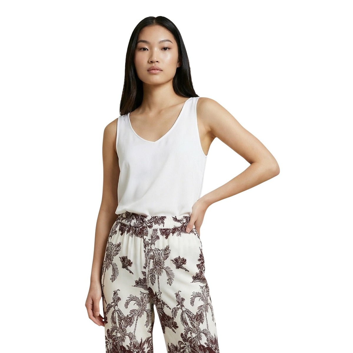 Artigli — Top satiné col V femme ACCN004964 — vue 5