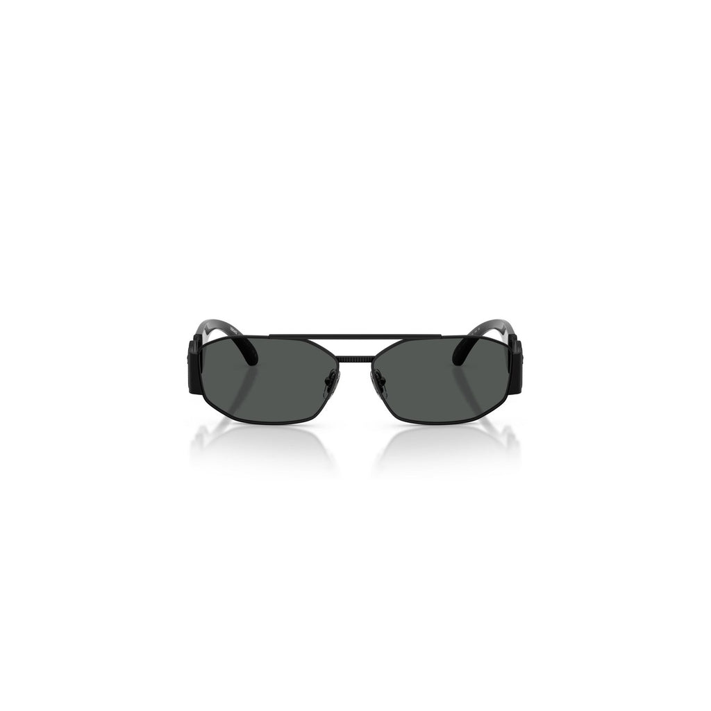 Versace — Men's black metal geometric sunglasses