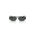 Versace — Men's black metal geometric sunglasses