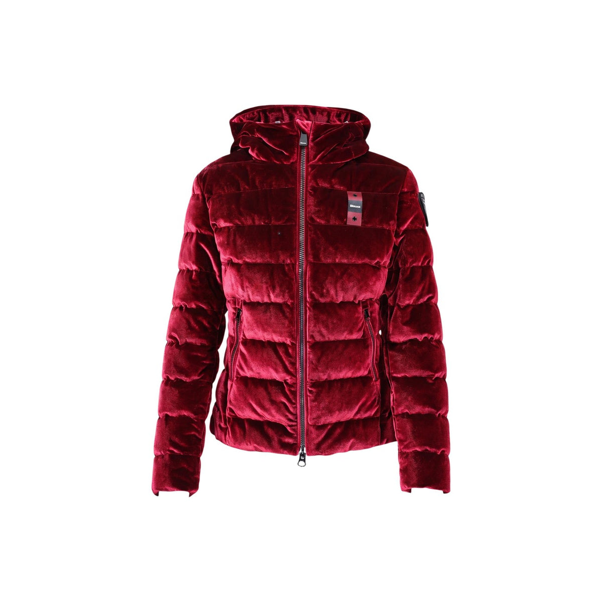 Blauer — Doudoune Velly en velours bordeaux femme — vue 2