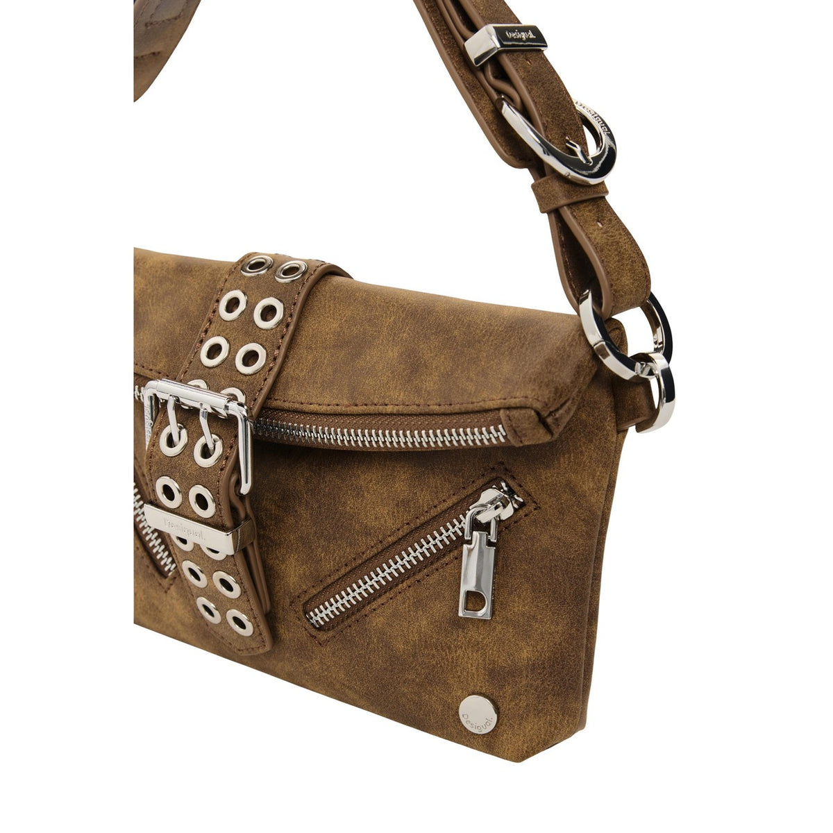 Desigual — Women's brown Valentine Camel Clutc bag — view 4