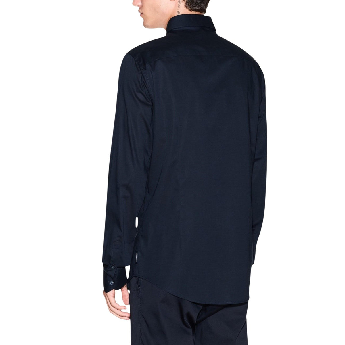 Armani Exchange — Chemise stretch 8NZCBD bleue homme — vue 3