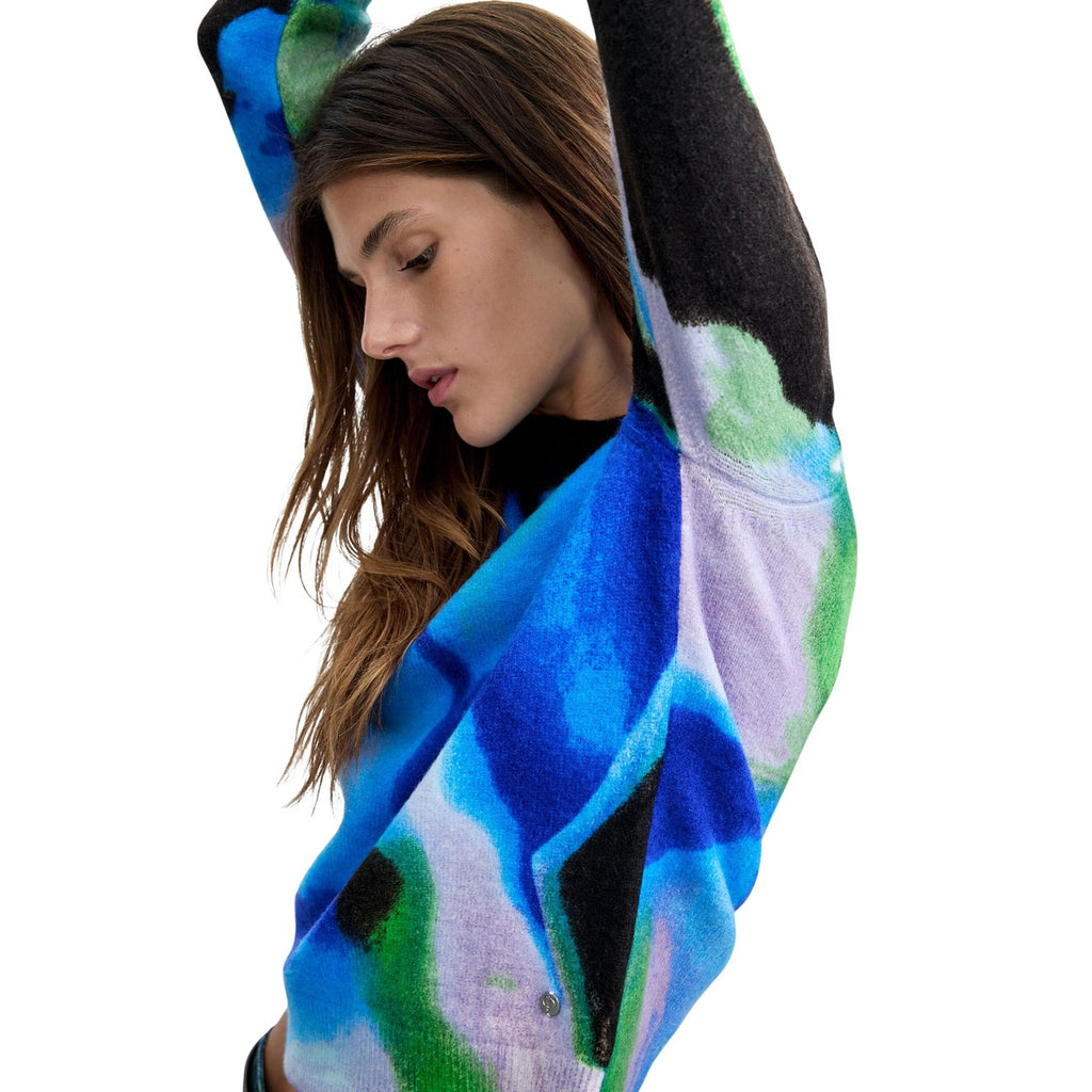 Desigual — Clouds Lacroix women’s blue sweater — view 3