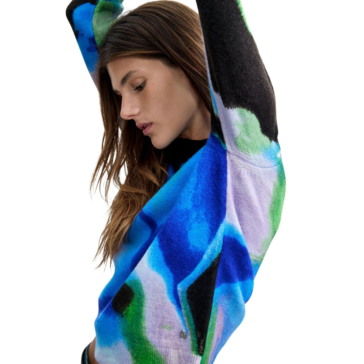 Desigual — Clouds Lacroix women’s blue sweater — view 3
