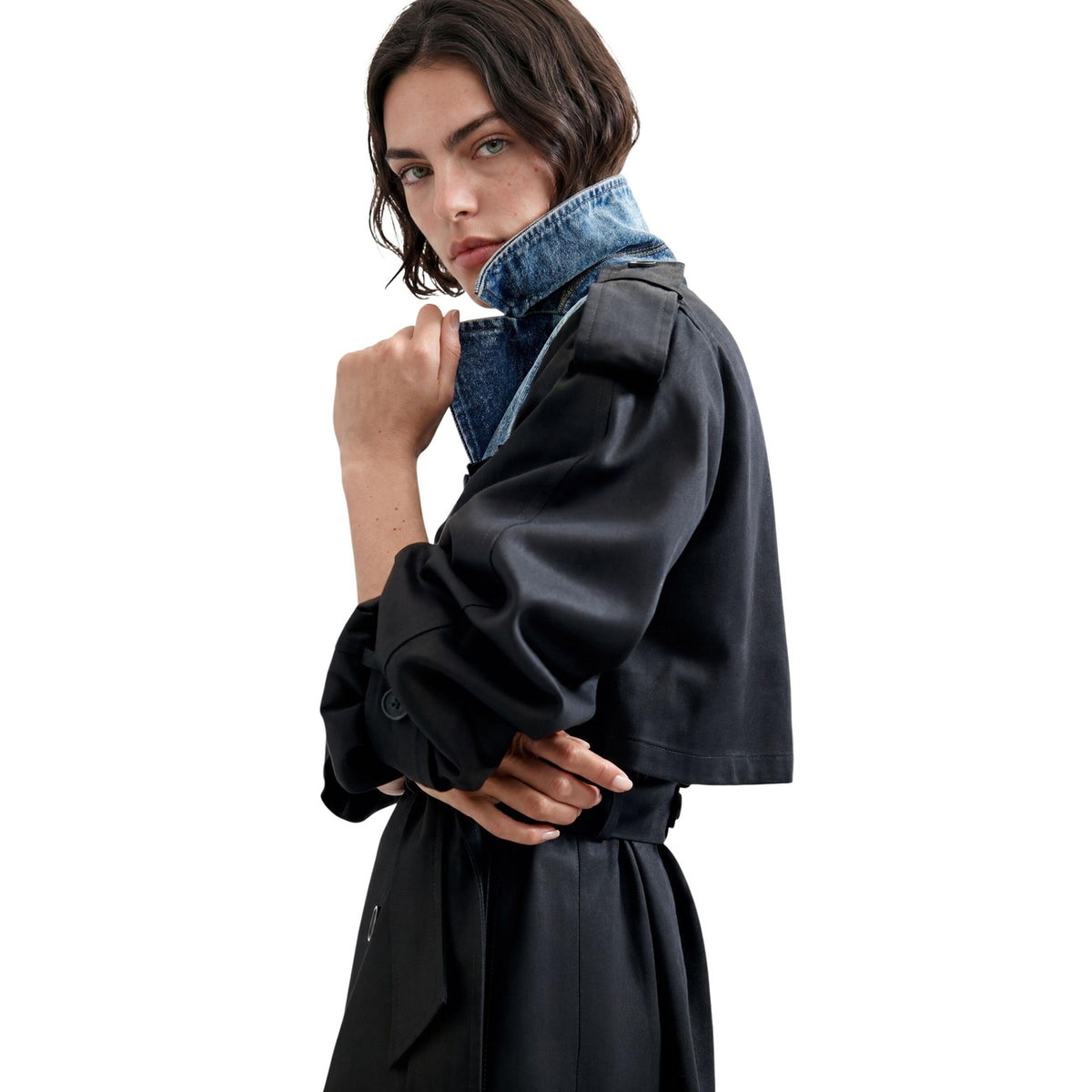 Desigual — Hybride trenchcoat voor dames zwart — afbeelding 2