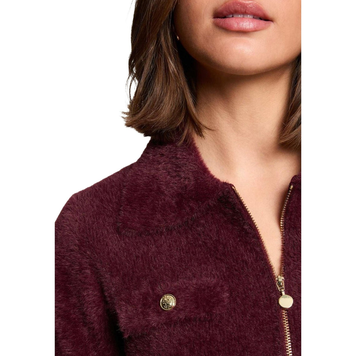 Morgan — Pull bordeaux femme — vue 4
