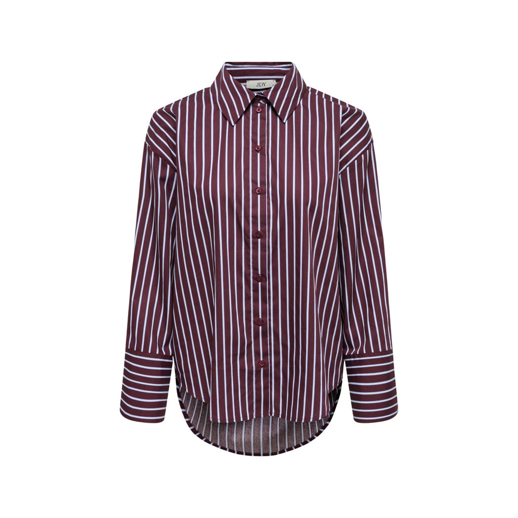 Jacqueline de Yong — Women's 15380444 burgundy round neck shirt