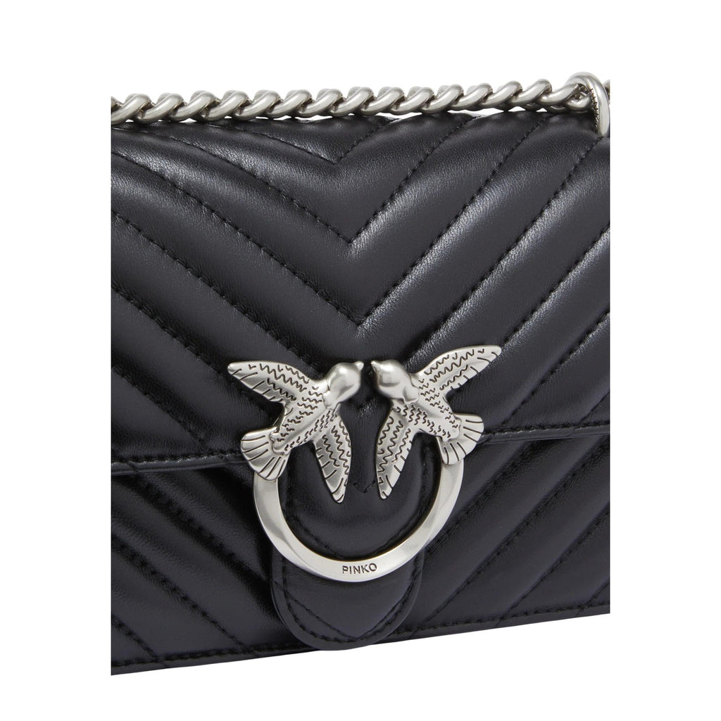 Pinko — Tasche Love One Mini Dc Sheep Nappa schwarz Damen — Ansicht 3