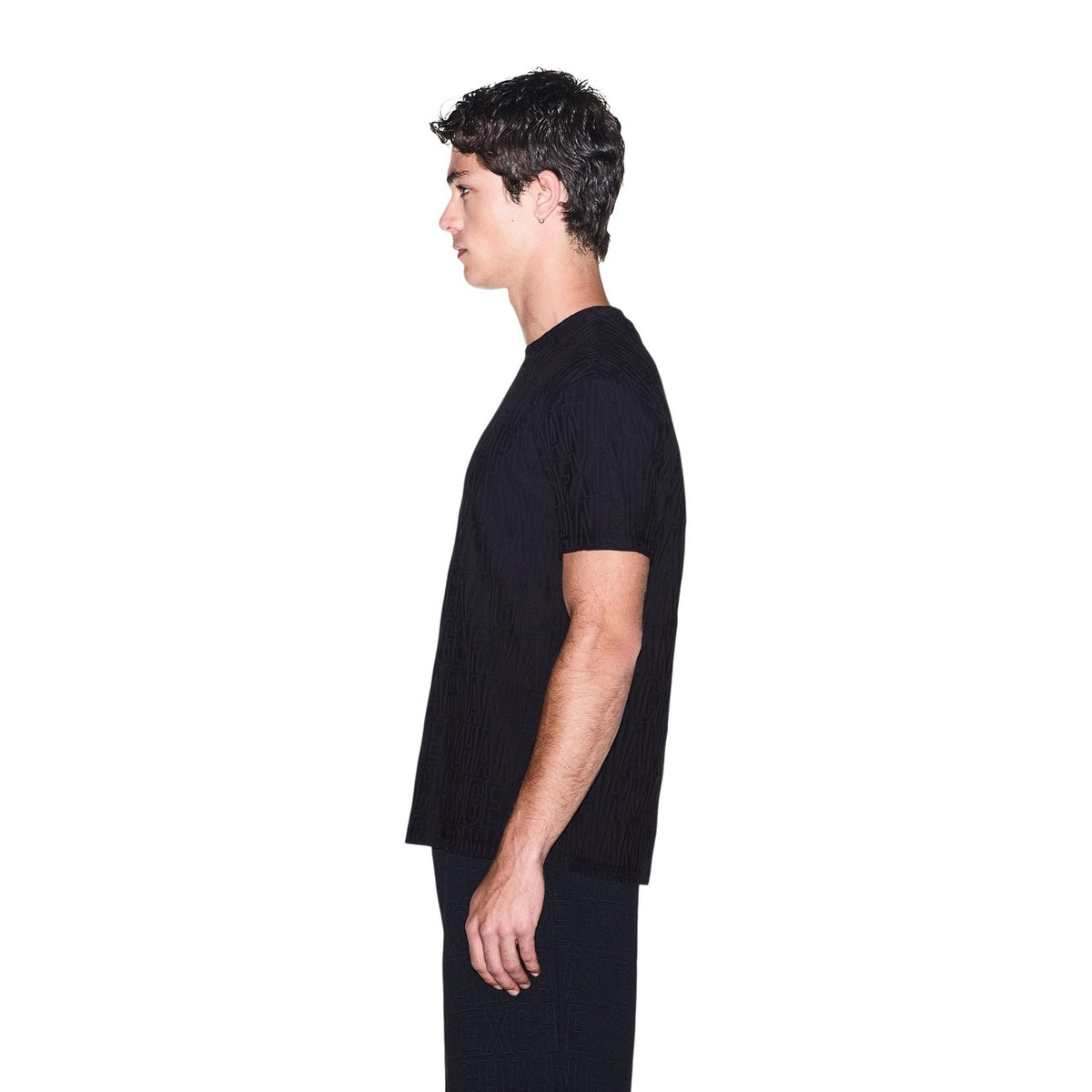Armani Exchange — T-shirt premium noir homme — vue 3