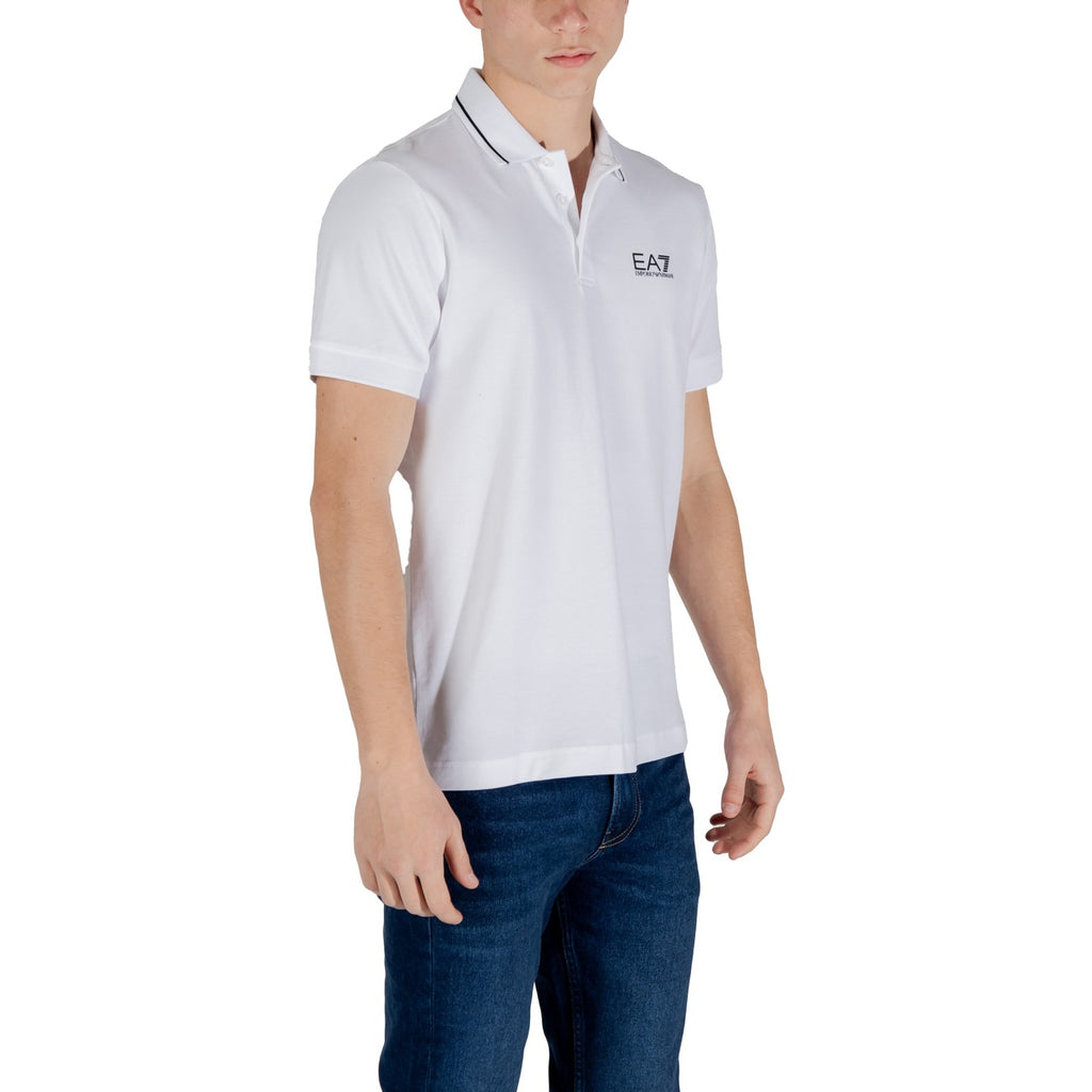EA7 — Polo blanc homme — vue 4