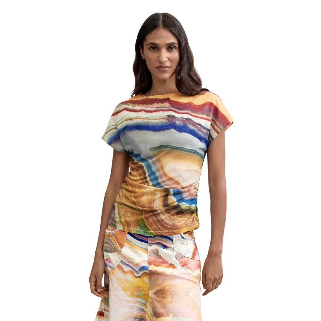Desigual — T-shirt Reikiavik beige dames