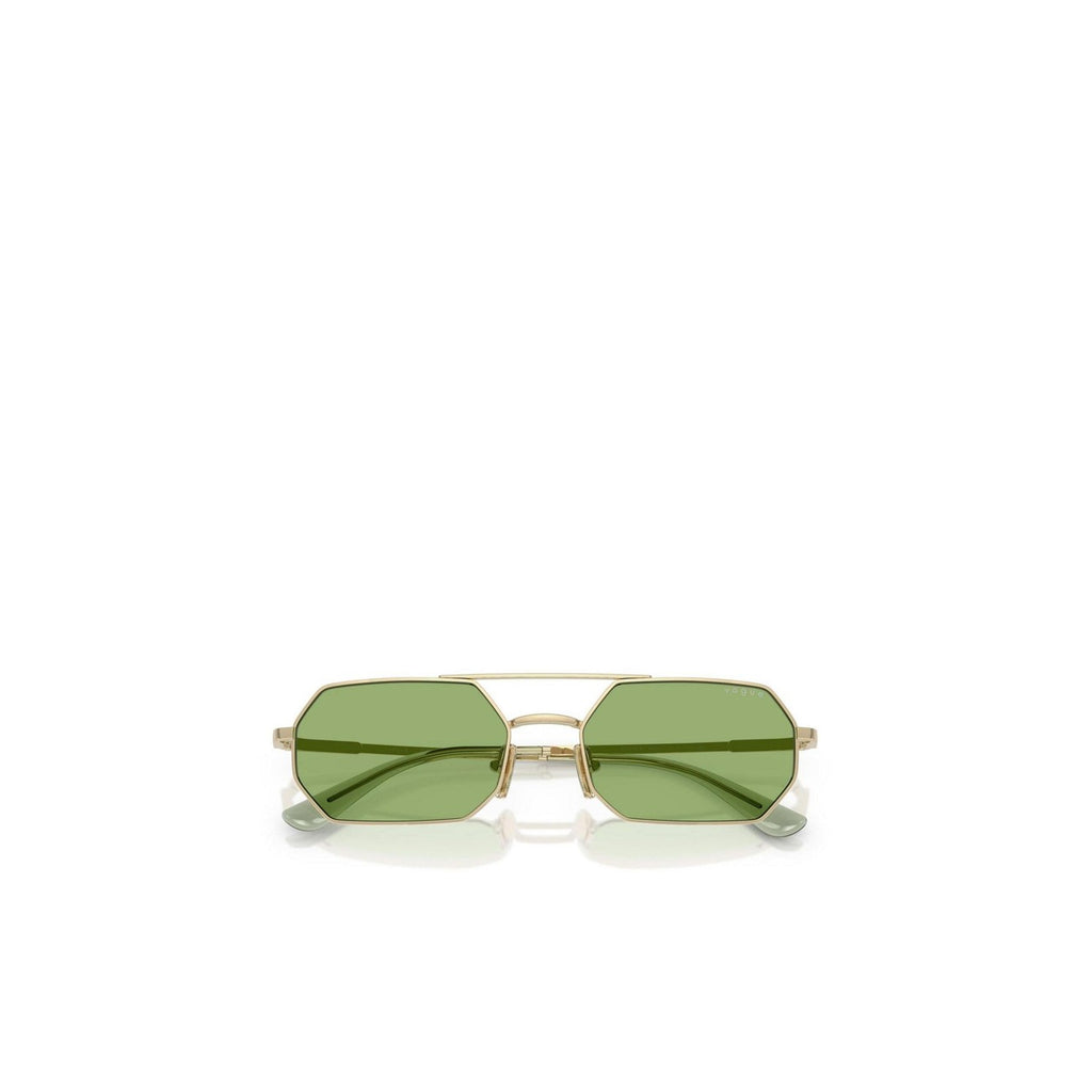 Vogue Eyewear — Women's geometric gold metal sunglasses — view 3