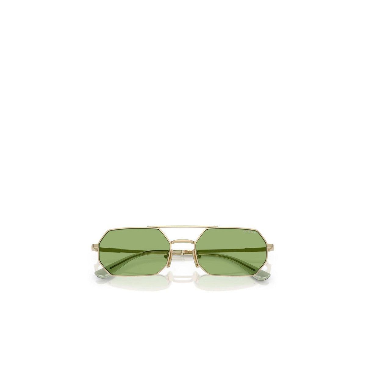 Vogue Eyewear — Women's geometric gold metal sunglasses — view 3