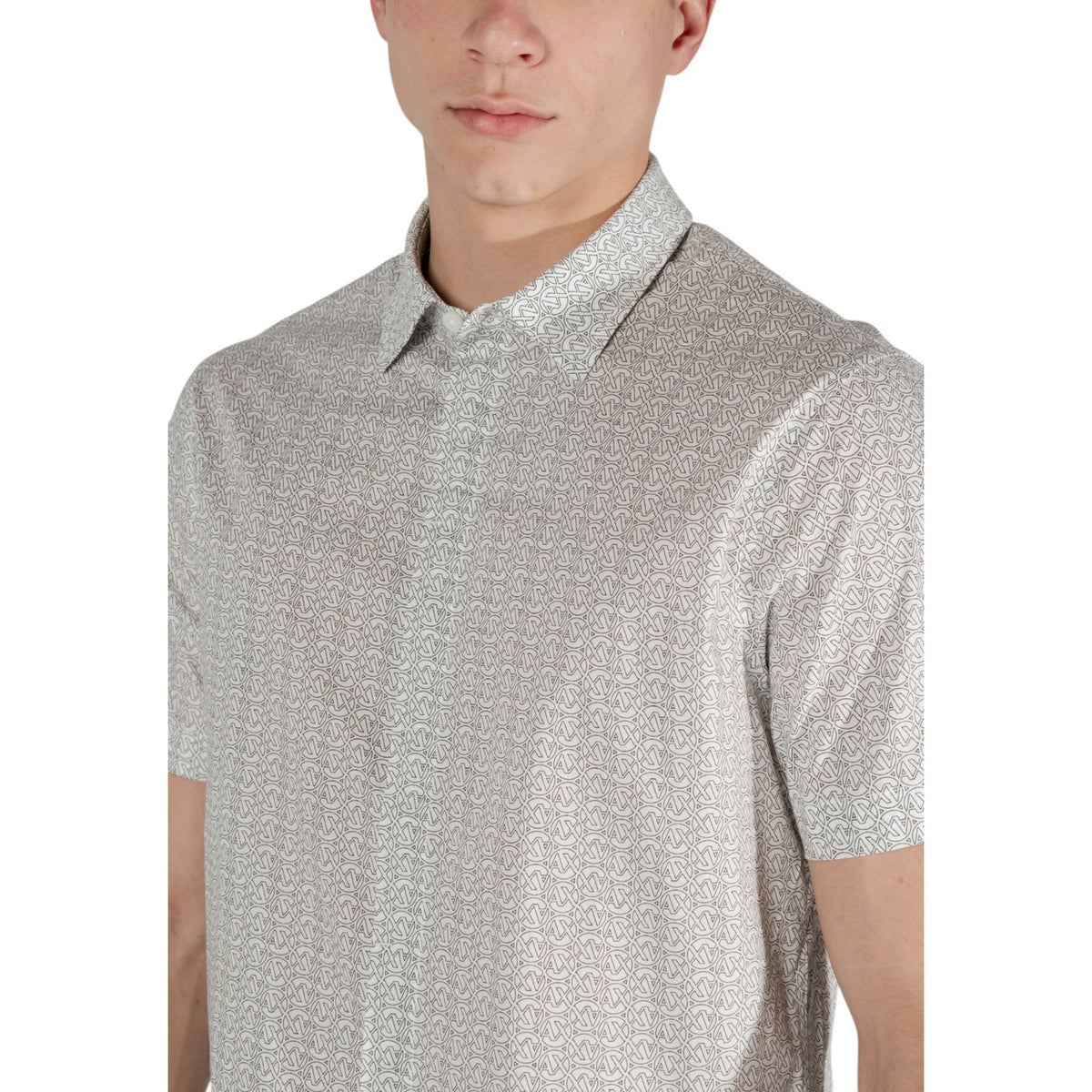 Armani Exchange — Chemise stretch XM000624 beige homme — vue 3