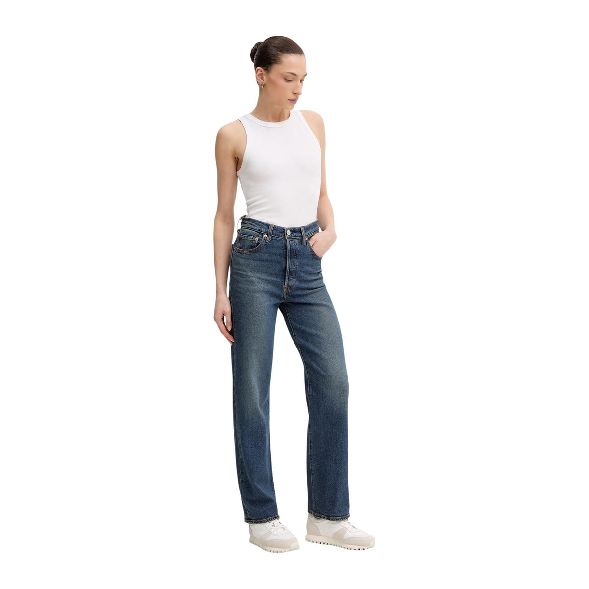 Levi’s — Women’s blue stretch straight jeans — view 2