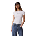 Calvin Klein Jeans — Women's white stretch 94% cotton T-shirt