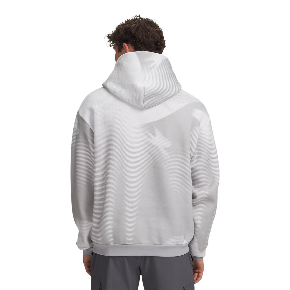 Under Armour — Men's gray Icon Fleece Printed hoodie — view 2