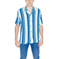 Jack & Jones — Chemise JCOJEFF Resort rayée bleu azur homme