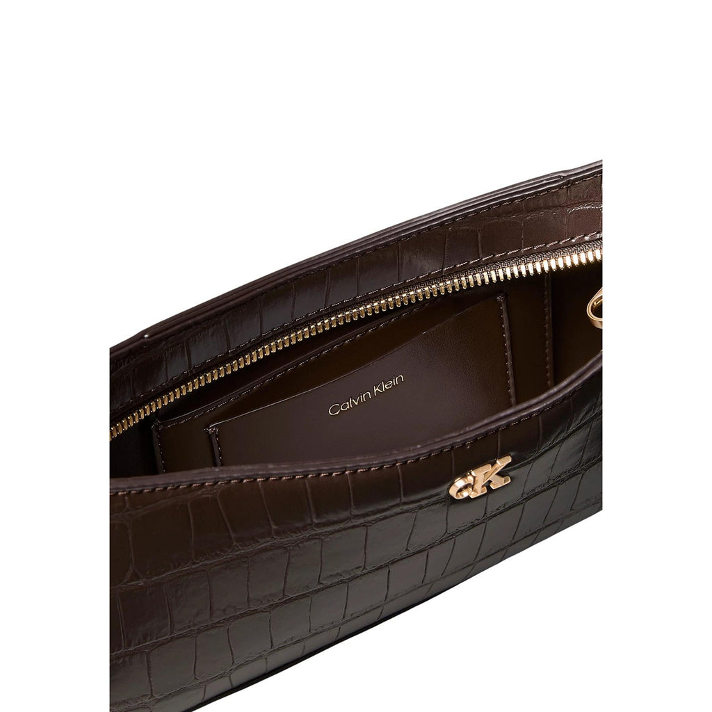Calvin Klein — CK Croc Small damesschoudertas — bruin — afbeelding 3