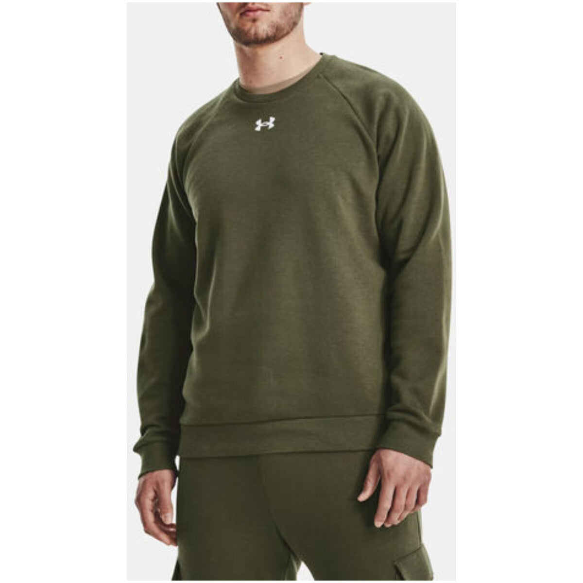 Under Armour — Men's green crew-neck sweatshirt