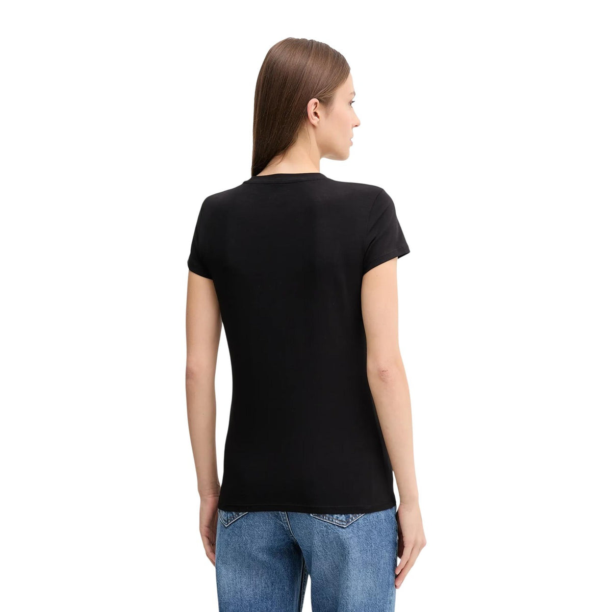 Armani Exchange — T-shirt stretch noir femme — vue 2