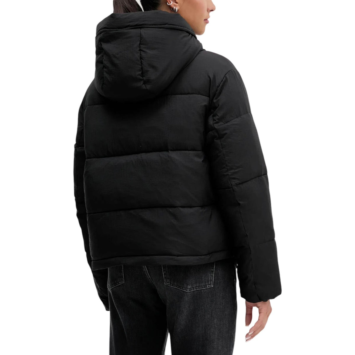 Tommy Jeans — Doudoune à capuche en ripstop noire femme — vue 2