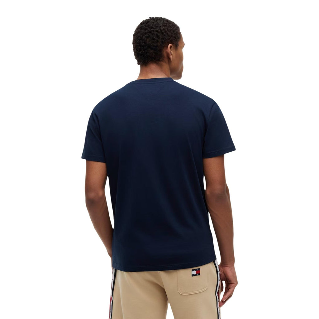 Tommy Jeans — T-shirt bleu en coton bio homme — vue 5