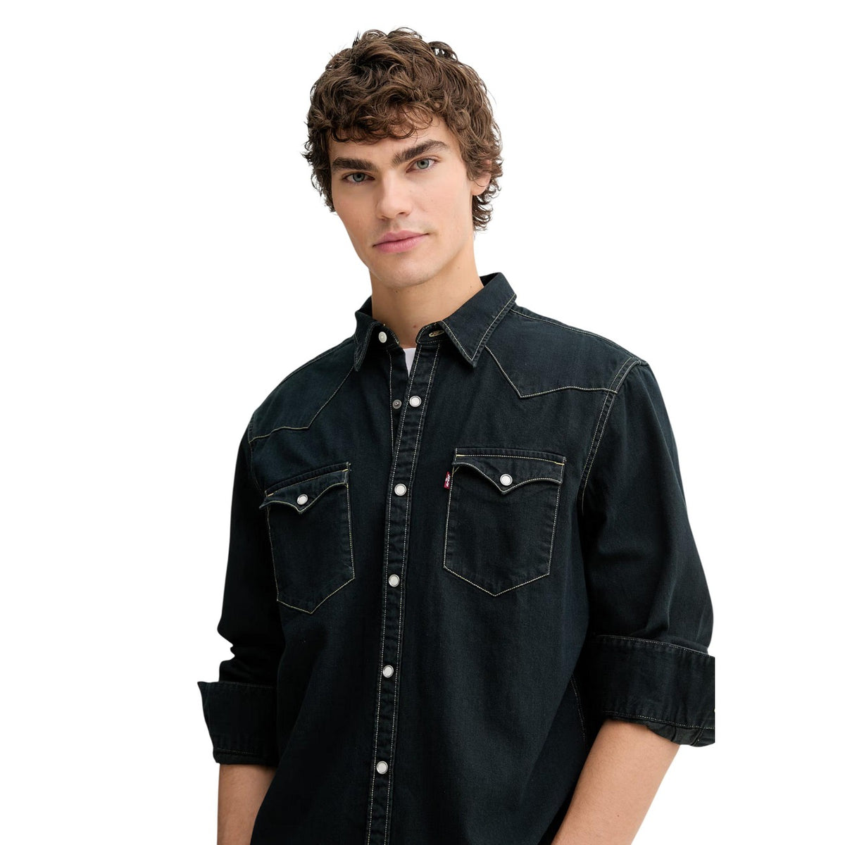 Levi’s — Men’s black Barstow Western Standard shirt — view 4