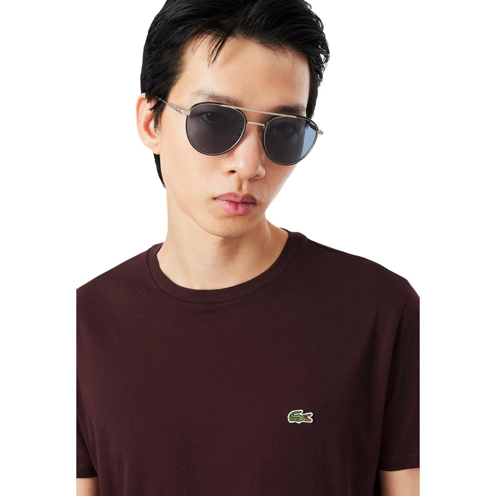 Lacoste — Pima TH6709 burgundy men’s t-shirt — view 2