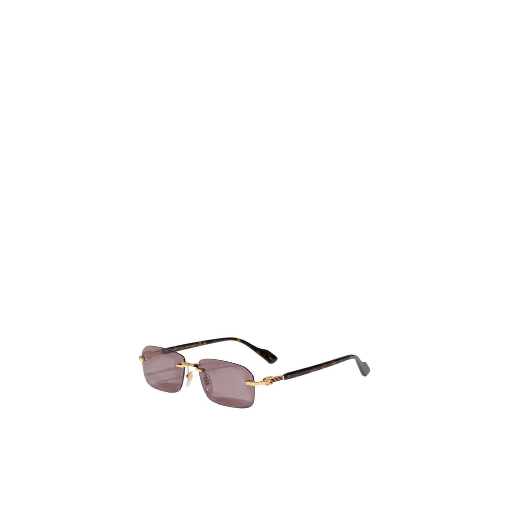 Gucci — Men's gold acetate sunglasses — view 4