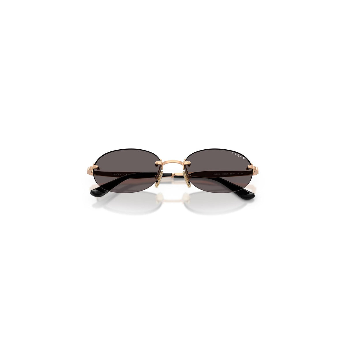 Vogue Eyewear — Ronde zonnebril van goudkleurig metaal voor dames — afbeelding 3