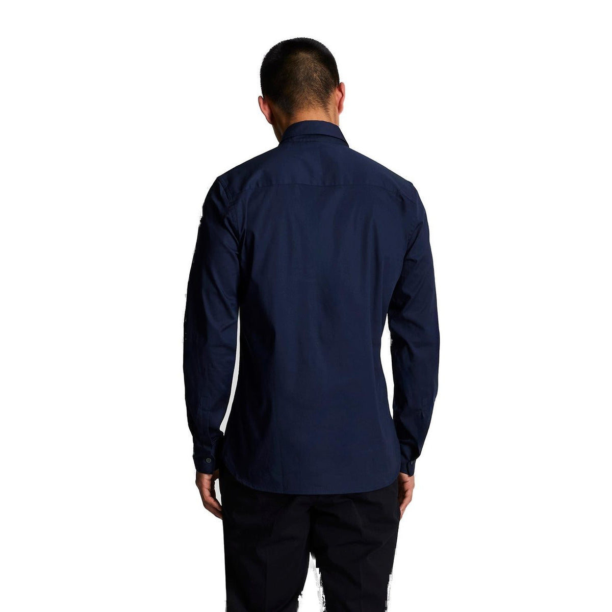 Lyle & Scott — Chemise bleue manches longues en coton stretch homme — vue 4