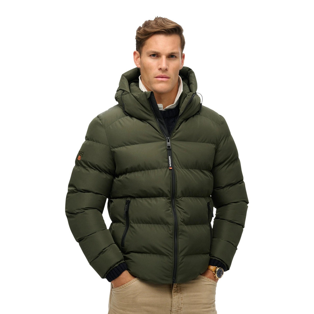 Superdry — Hooded Sports Puffer-jas voor heren