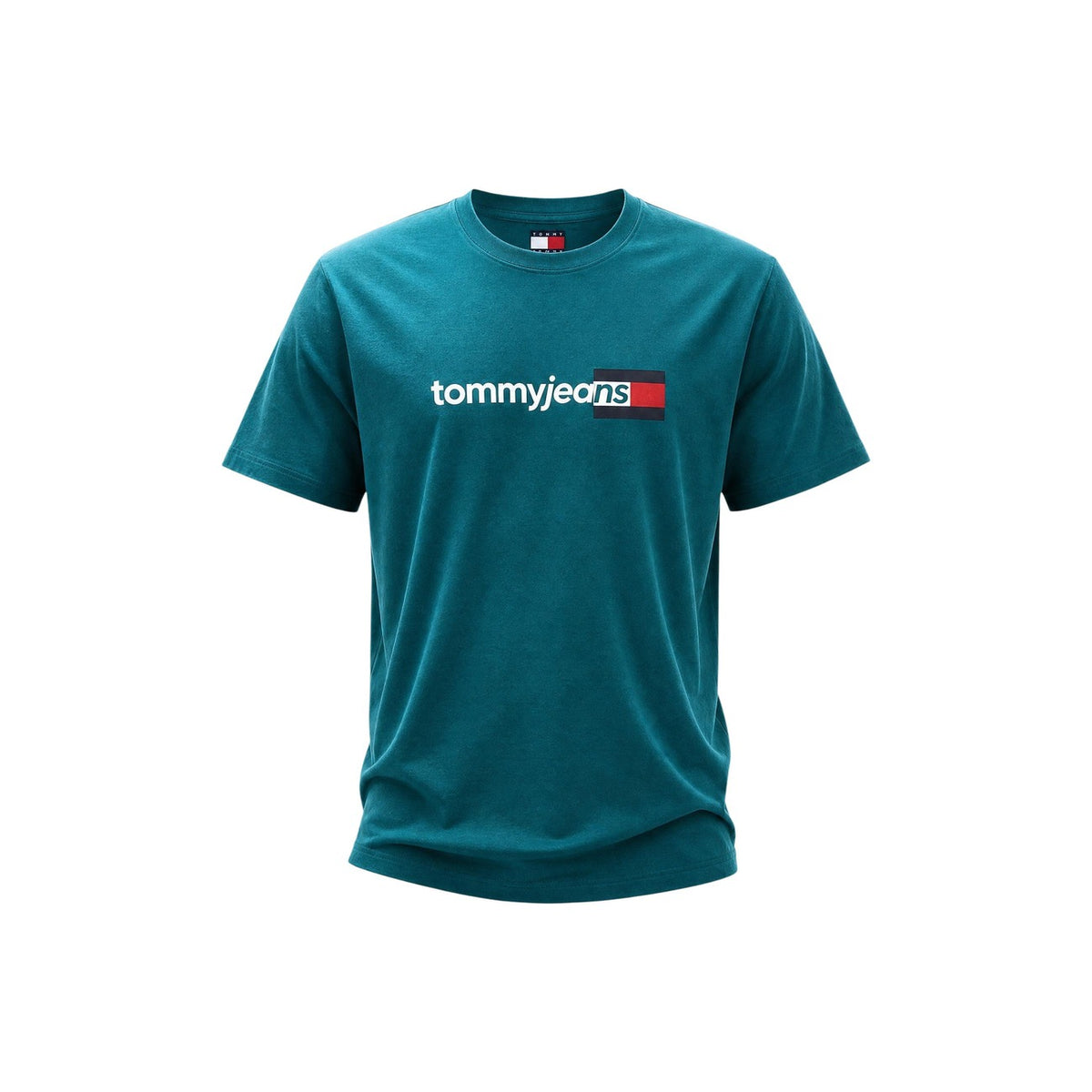 Tommy Jeans — Men’s green organic cotton printed T-shirt — view 2