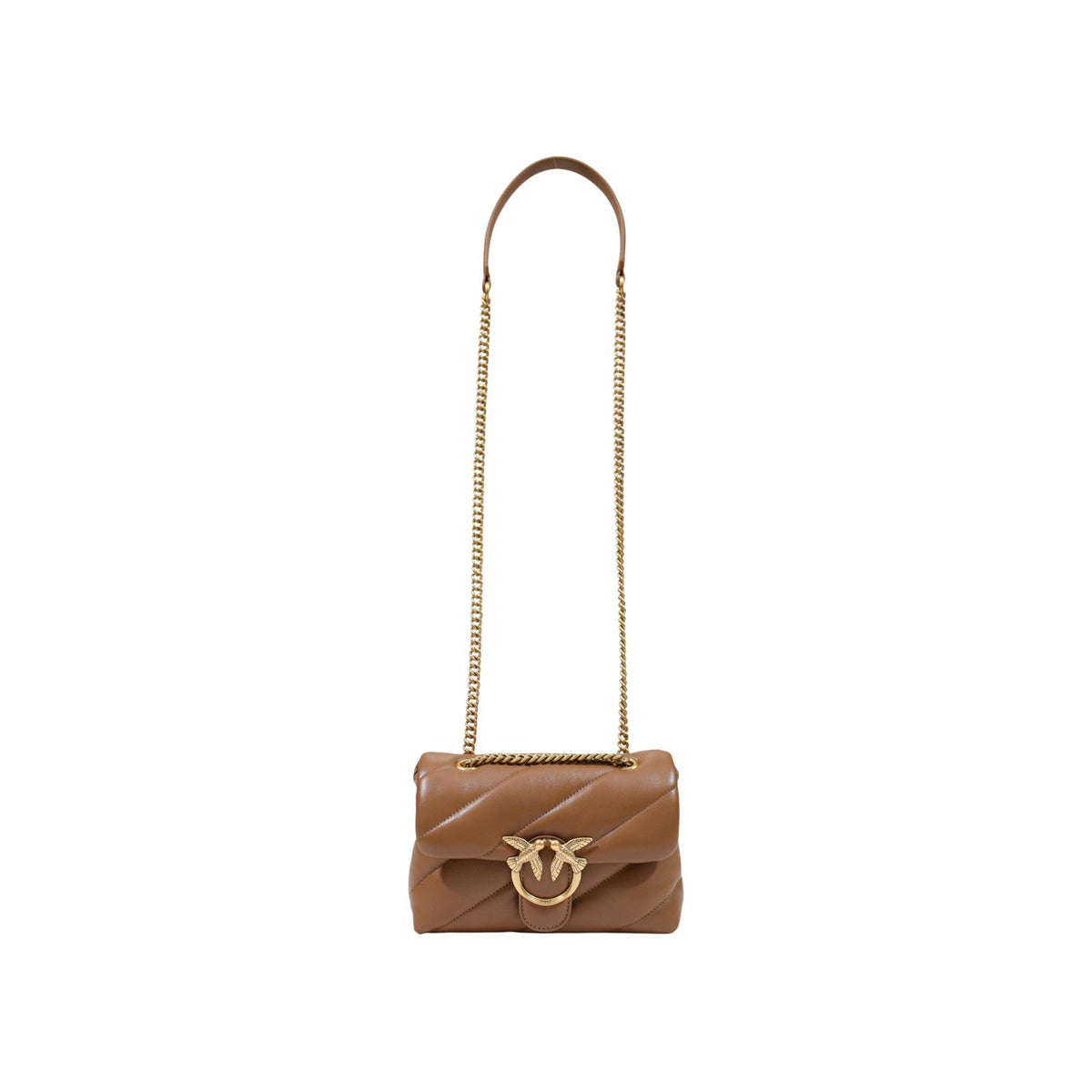Pinko — Love Puff Mini CL Sheep Nappa tas bruin dames — afbeelding 2