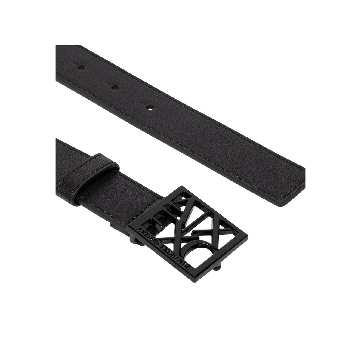 Armani Exchange — Ceinture 941130 en cuir noir femme — vue 3