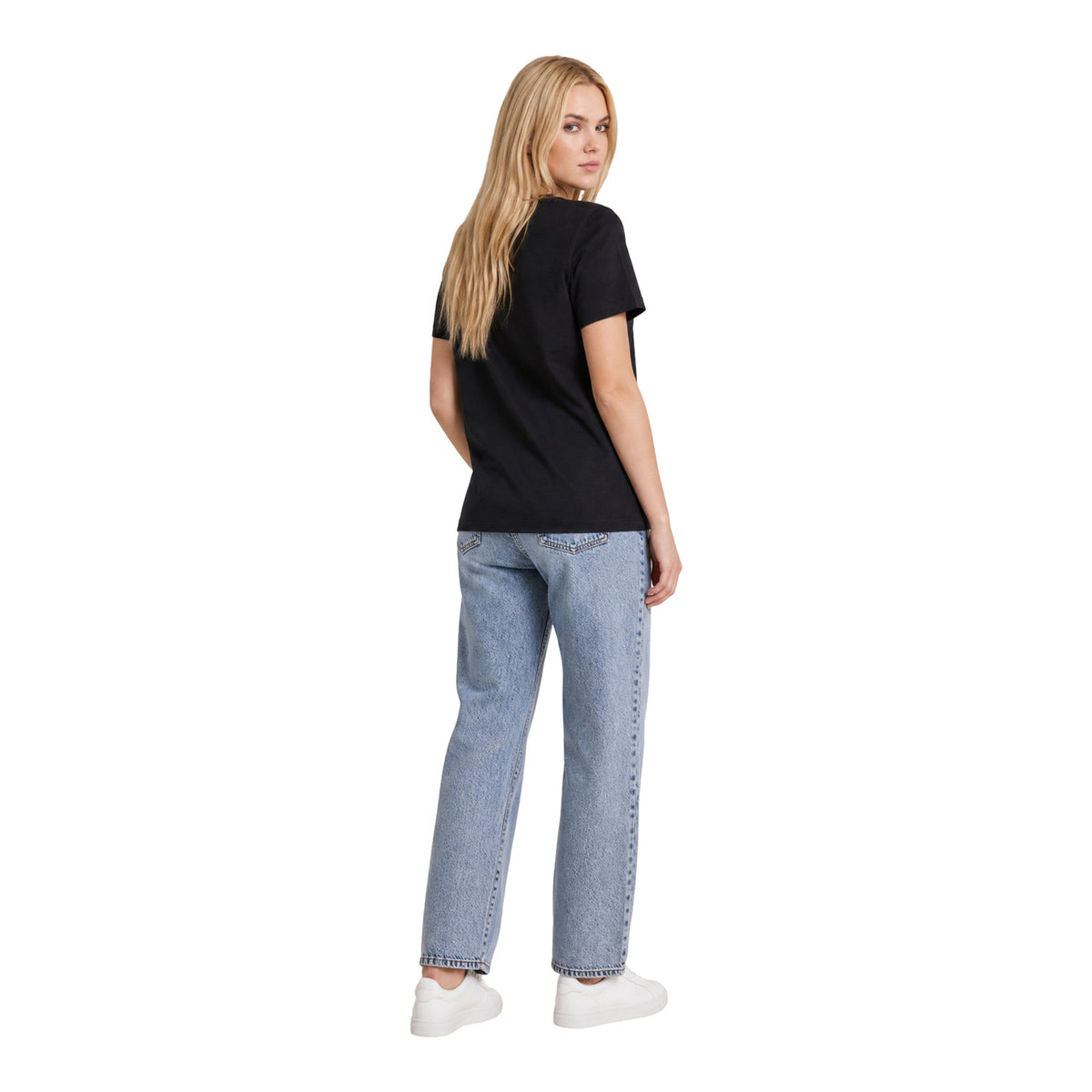 Calvin Klein Jeans — T-shirt noir femme — vue 4