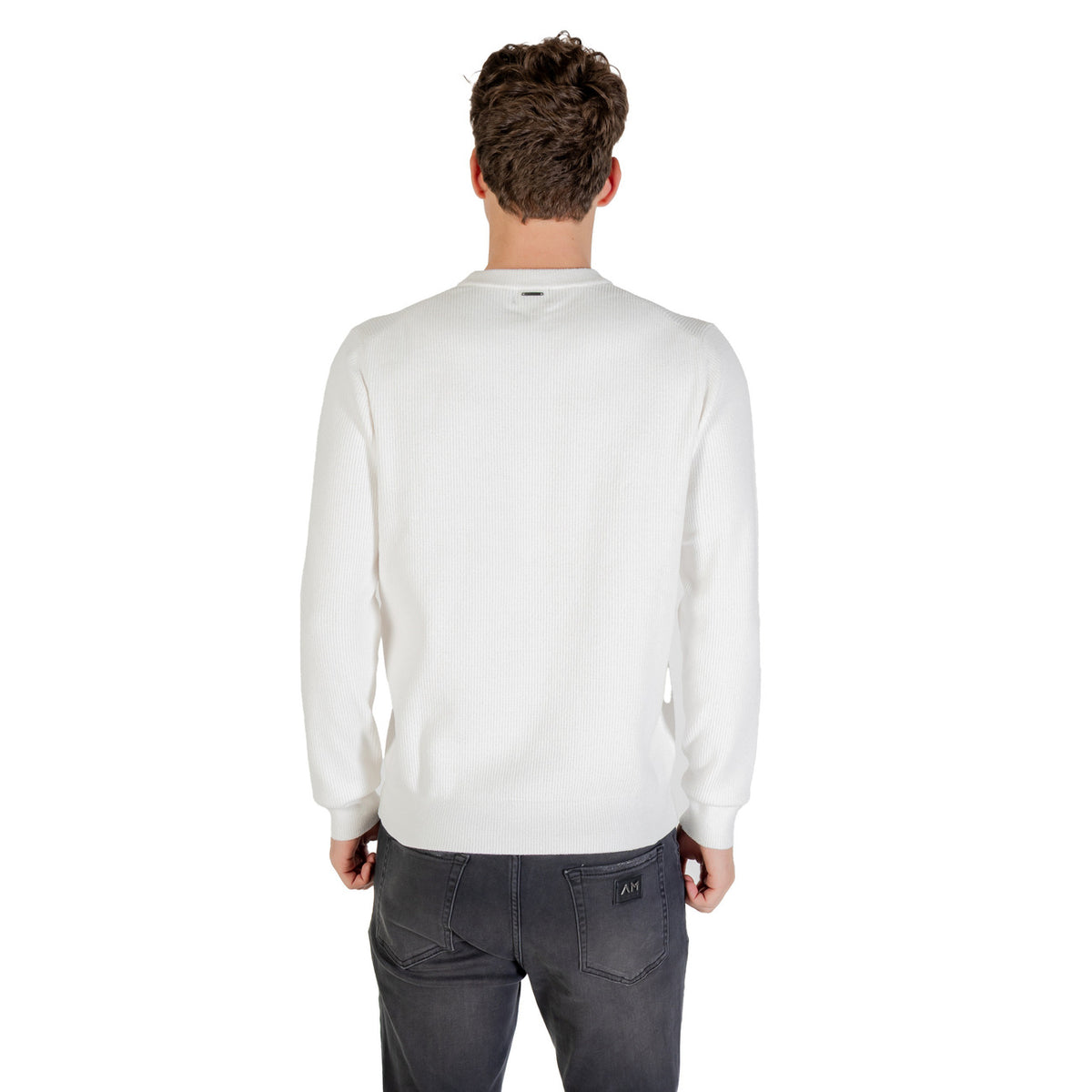 Antony Morato — Pull réf. MMSW01558-YA500096 blanc homme — vue 2