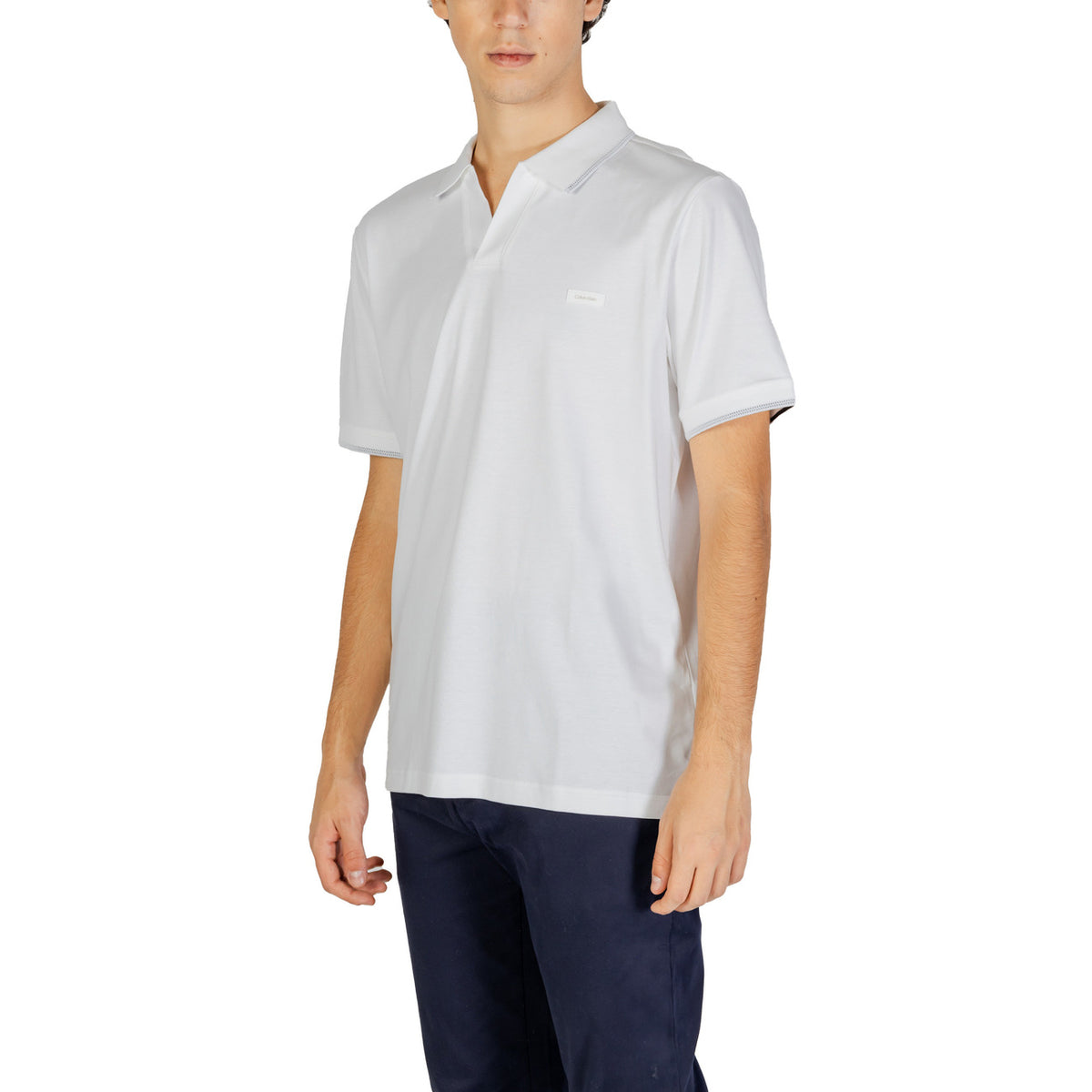 Calvin Klein Jeans — Polo K10K113072 blanc homme — vue 3