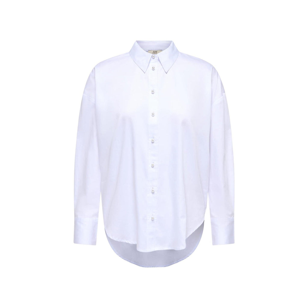 Jacqueline de Yong — Chemise Willow Loose Pearl blanche femme — vue 3