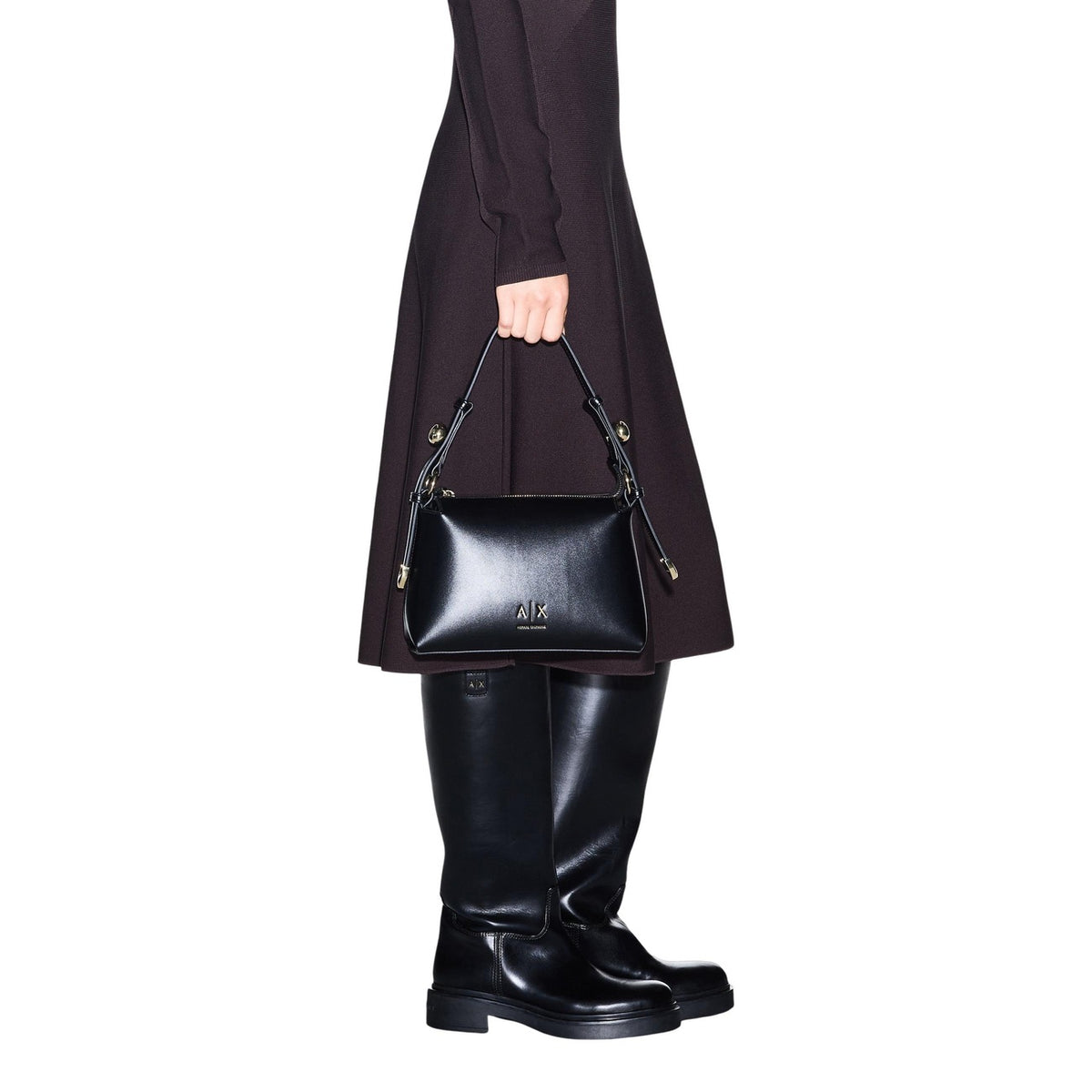 Armani Exchange — Zwarte schoudertas voor dames — afbeelding 2