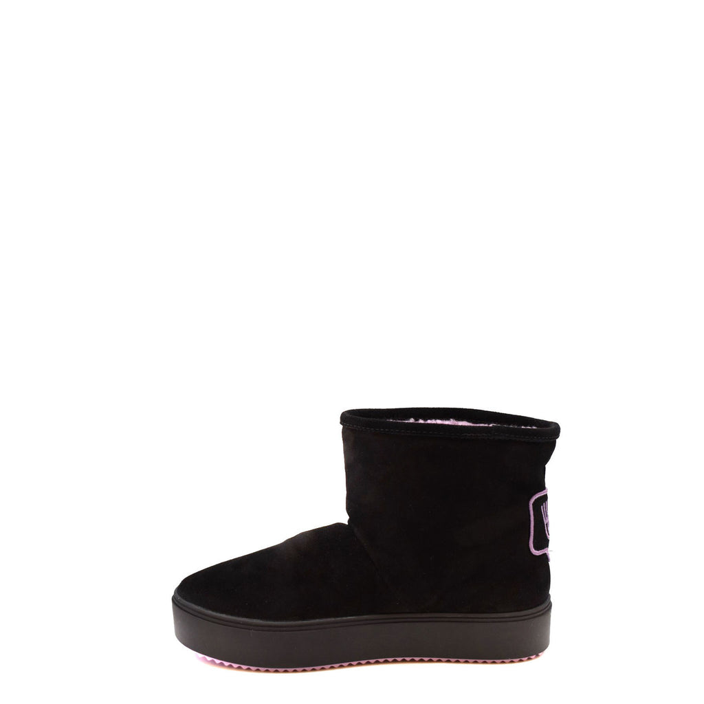 Chiara Ferragni — Women's black platform Eyelike ankle boots — view 3