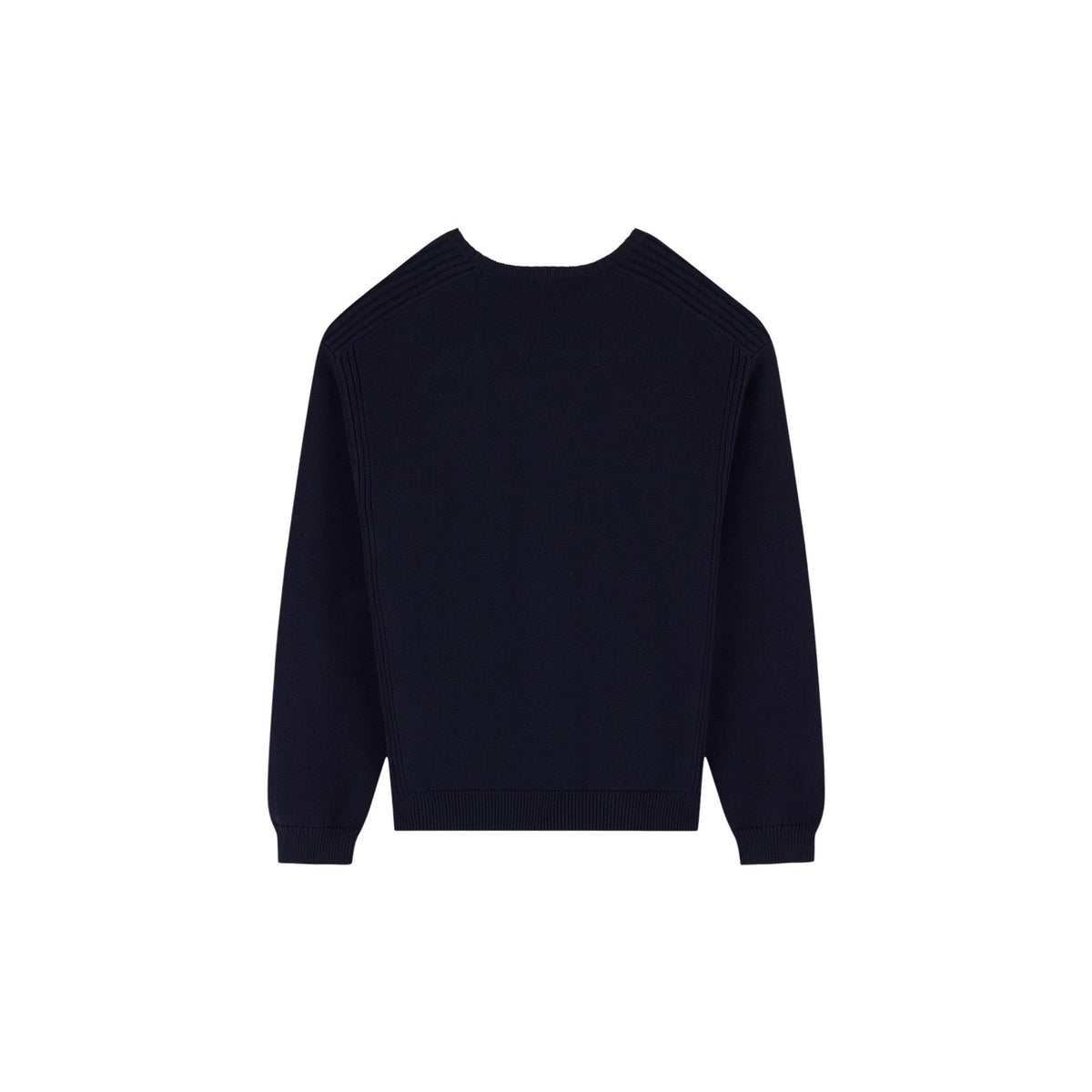 Armani Exchange — Men's blue round-neck cotton-blend sweater — view 3